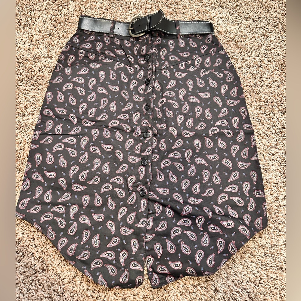 Vintage Size 11 Paisley Print Skirt – Made in USA